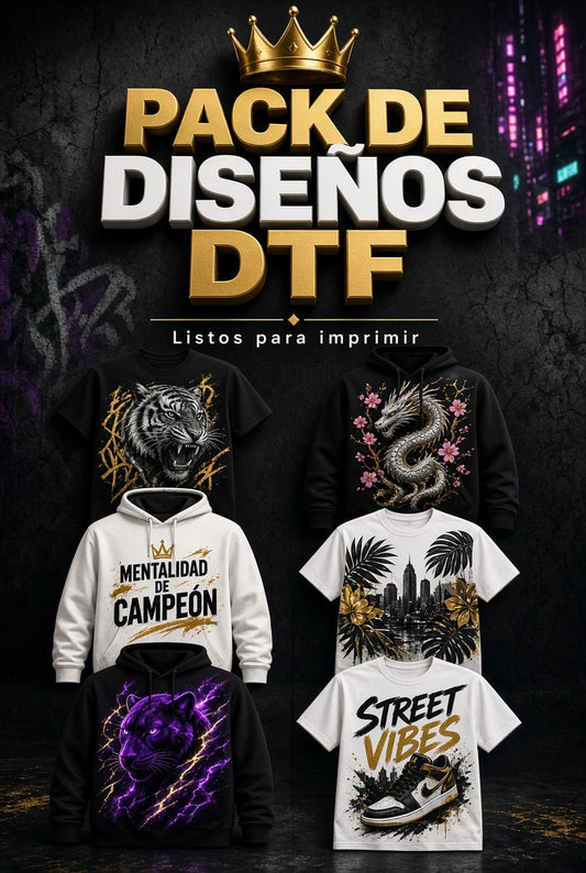Pack de Diseños DTF Vol. 1 — +1,000 Diseños Listos para Imprimir
